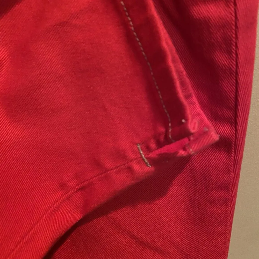 Lauren Jeans Co. RL Red Straight Leg Denim Jeans Size 12 Stretch Vintage‎ - Image 6