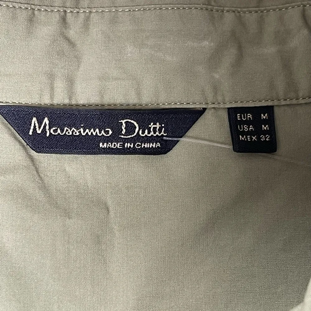 NWT MASSIMO DUTTI - 100% cotton button down pockets shirt Sz M - Image 8