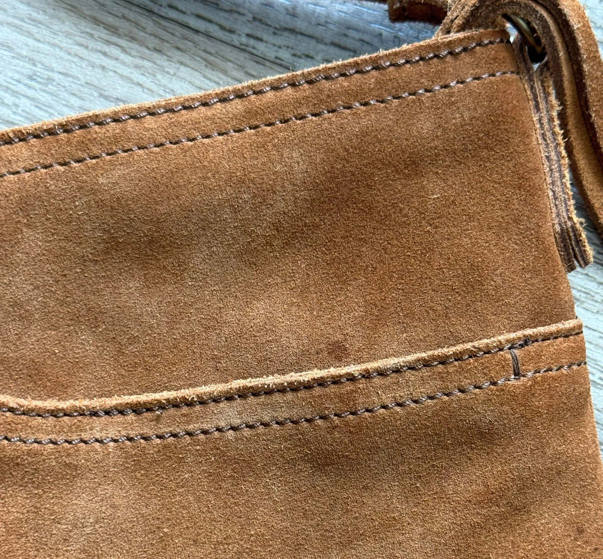 Suede Leather Cross Body Purse - Image 2