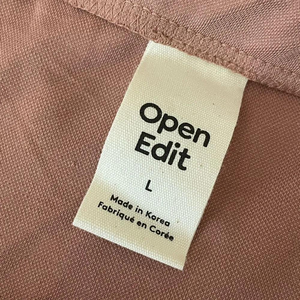 NWOT Open Edit camel colored ruched skirt with side slit. Women’s size L - Image 7