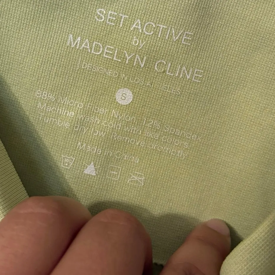 SET Active Madelyn Cline Kiwi Sculptflex Seamless Ribbed Leggings Size Small - Image 4