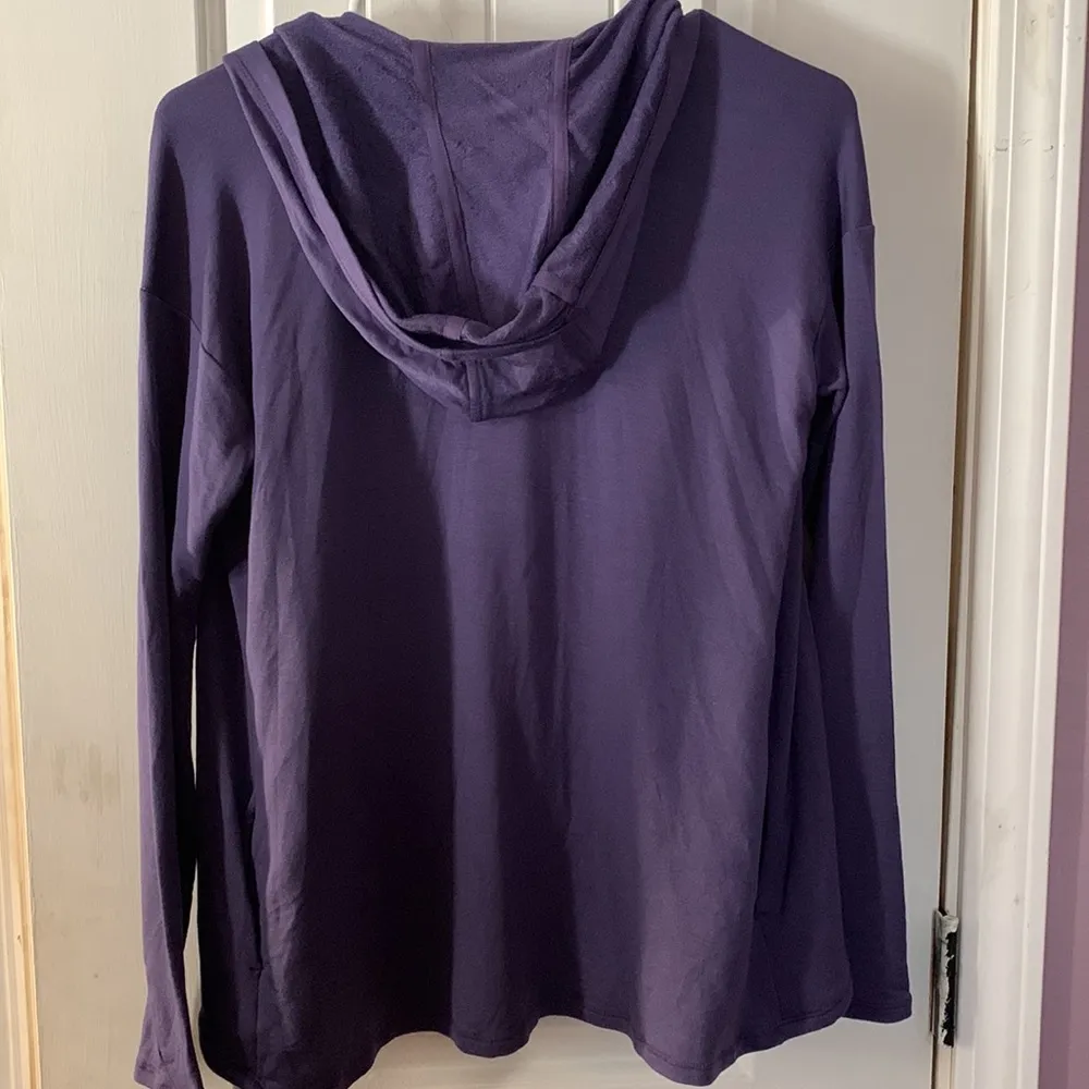 All in Motion purple waterfall Hoodie Sweater Nwt Sz L 10-12 - Image 5