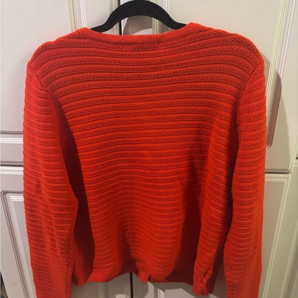 Nanette Lepore Vibrant Red Cardigan size L NWOT - Image 4