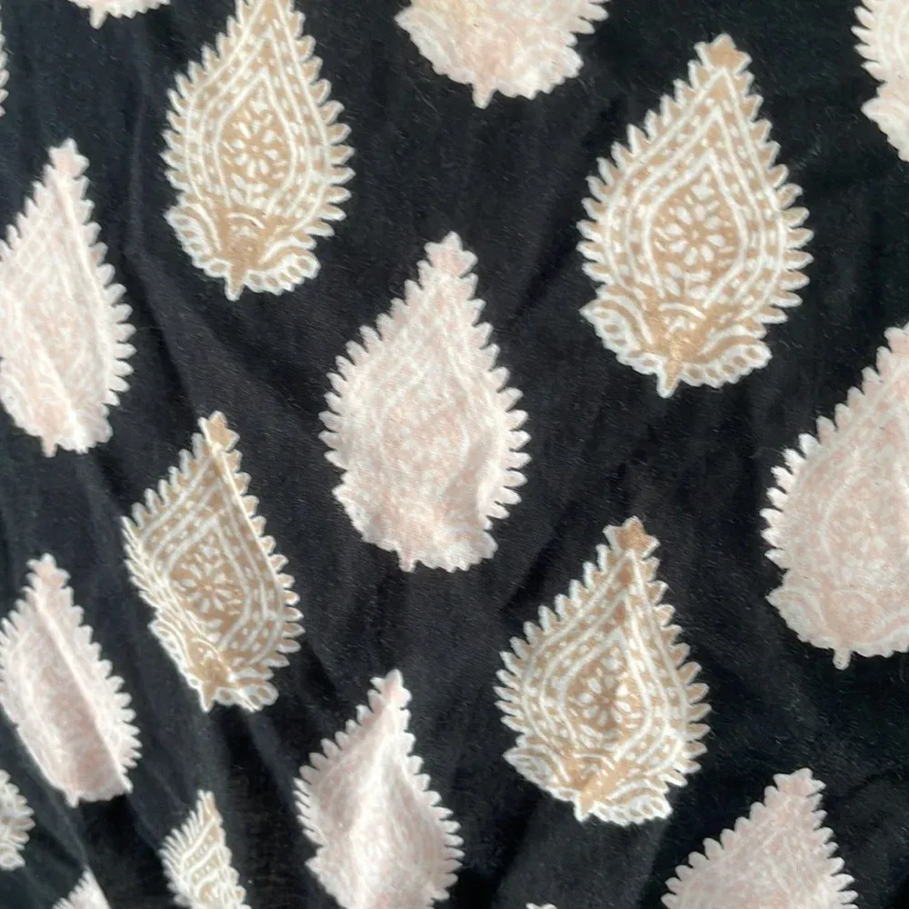 Roberta Roller Rabbit Black Orange Paisley Printed Pajama Top - Image 6