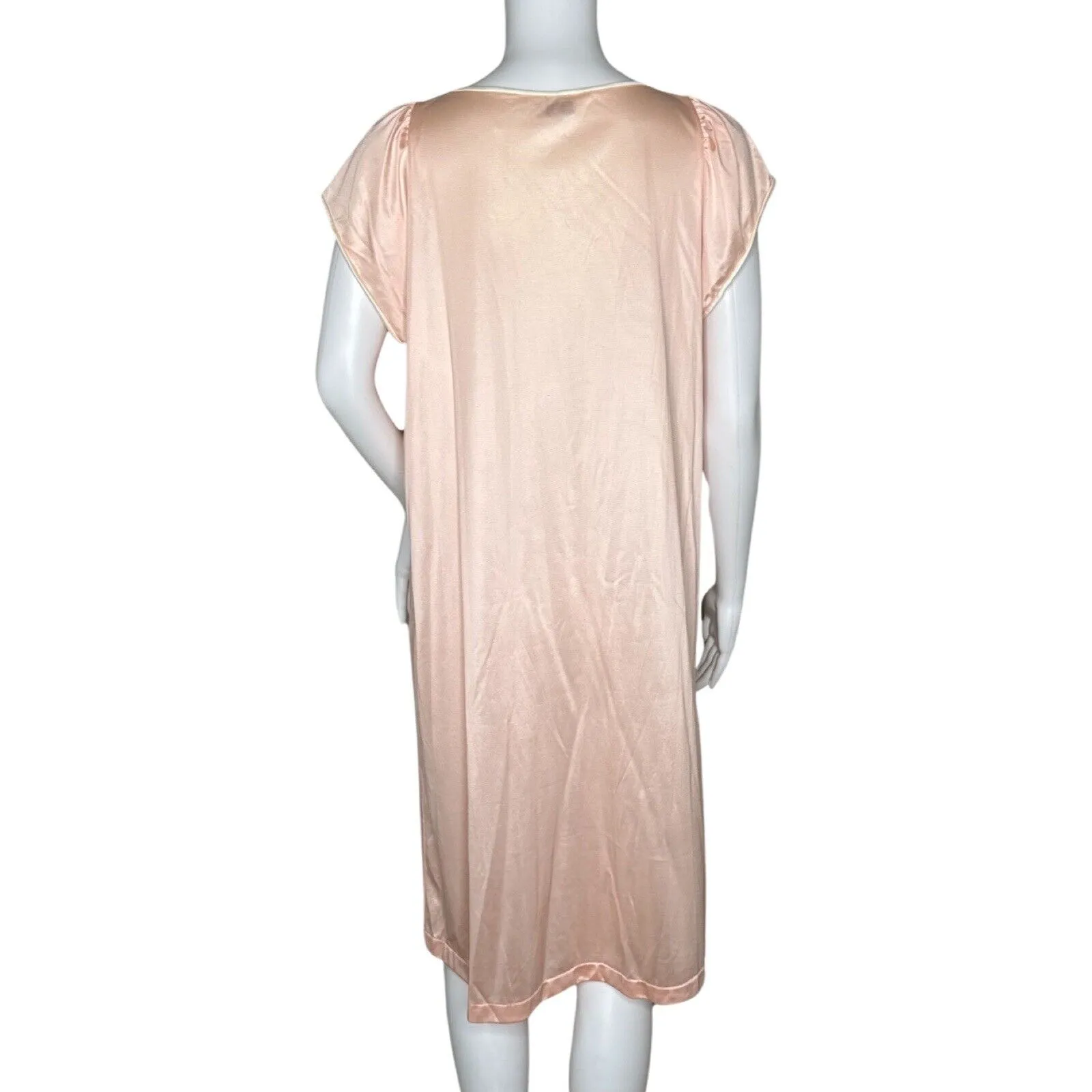 Vintage Vanity Fair Nightgown Set Womens Small Pink Bohemian Grandmacore Granny - Image 9