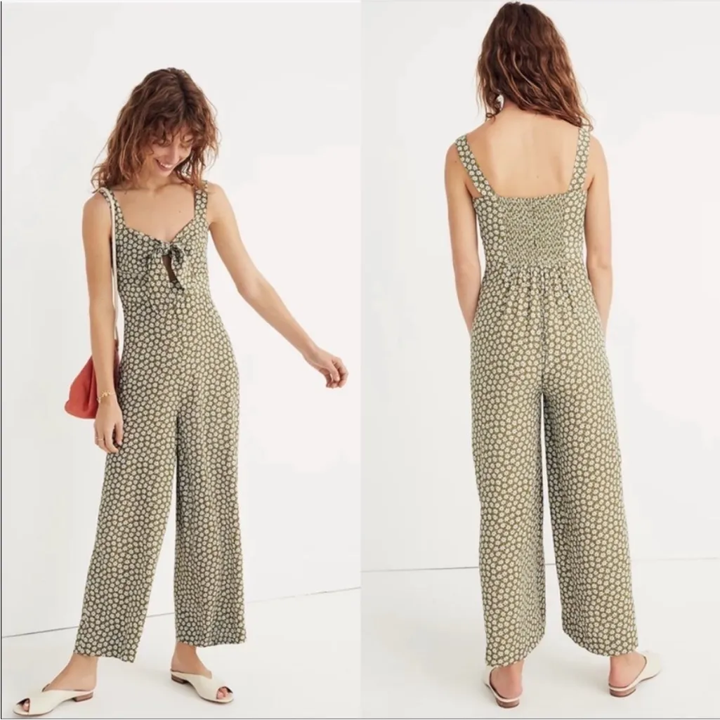 Madewell Olive Patterned Jumpsuit - Image 2