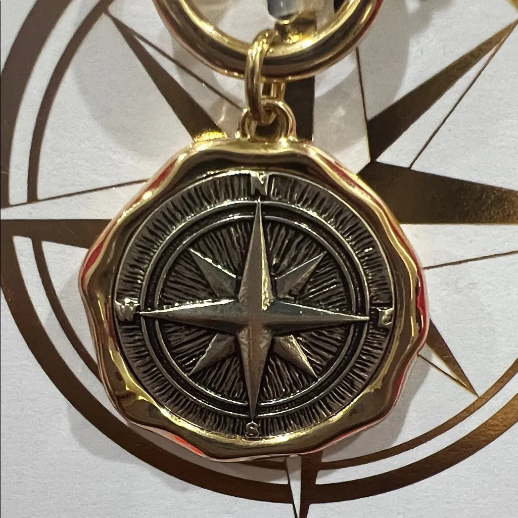 True to Form | Reversible Compass Statement Necklace w: Toggle Clasp Gold - Image 10