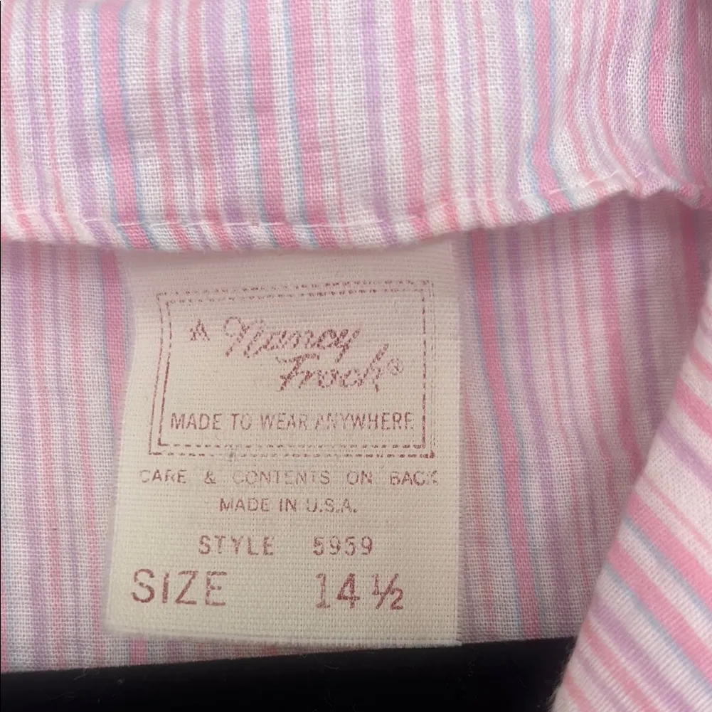 Pink Striped Nancy Frock vintage fresa Button - Image 7