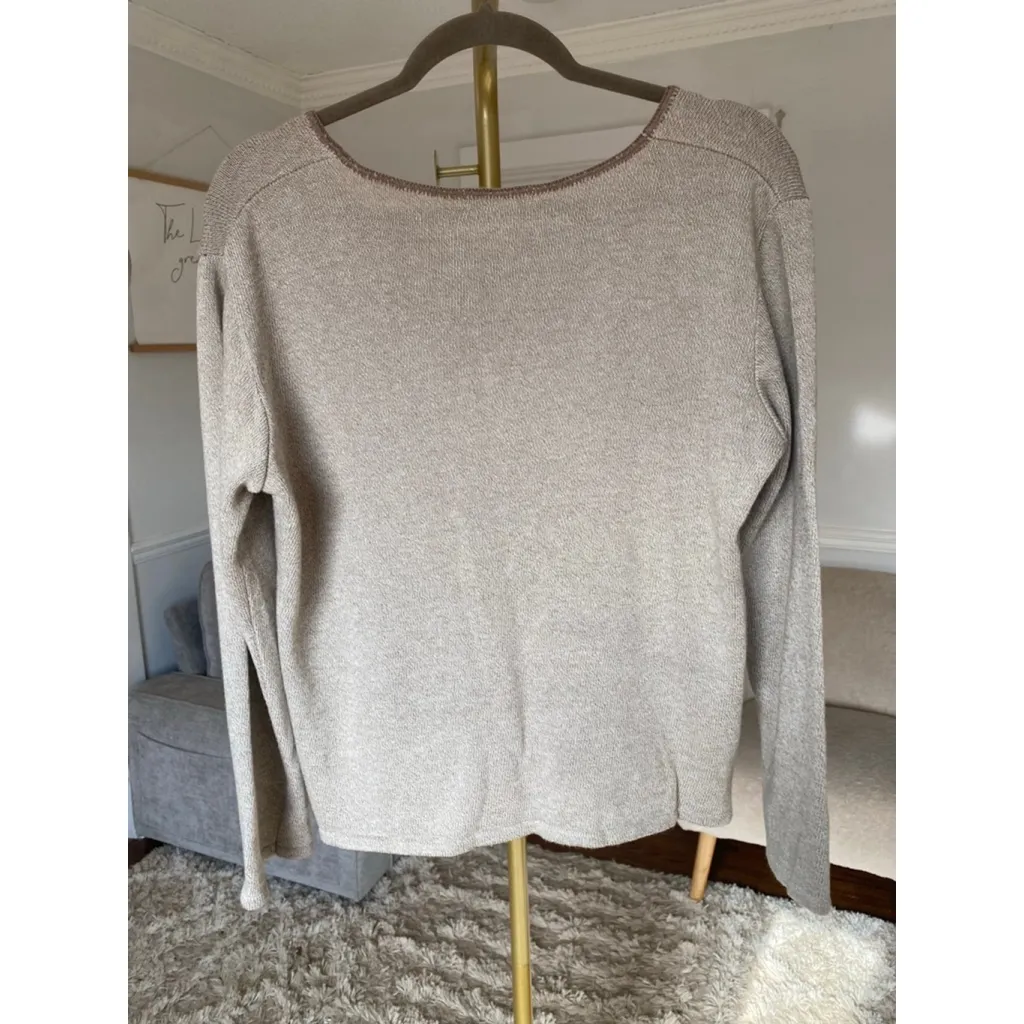 Vintage Orvis Sailboat Knit Sweater Nautical Coastal Quiet Luxury Pullover M Tan Size M - Image 3