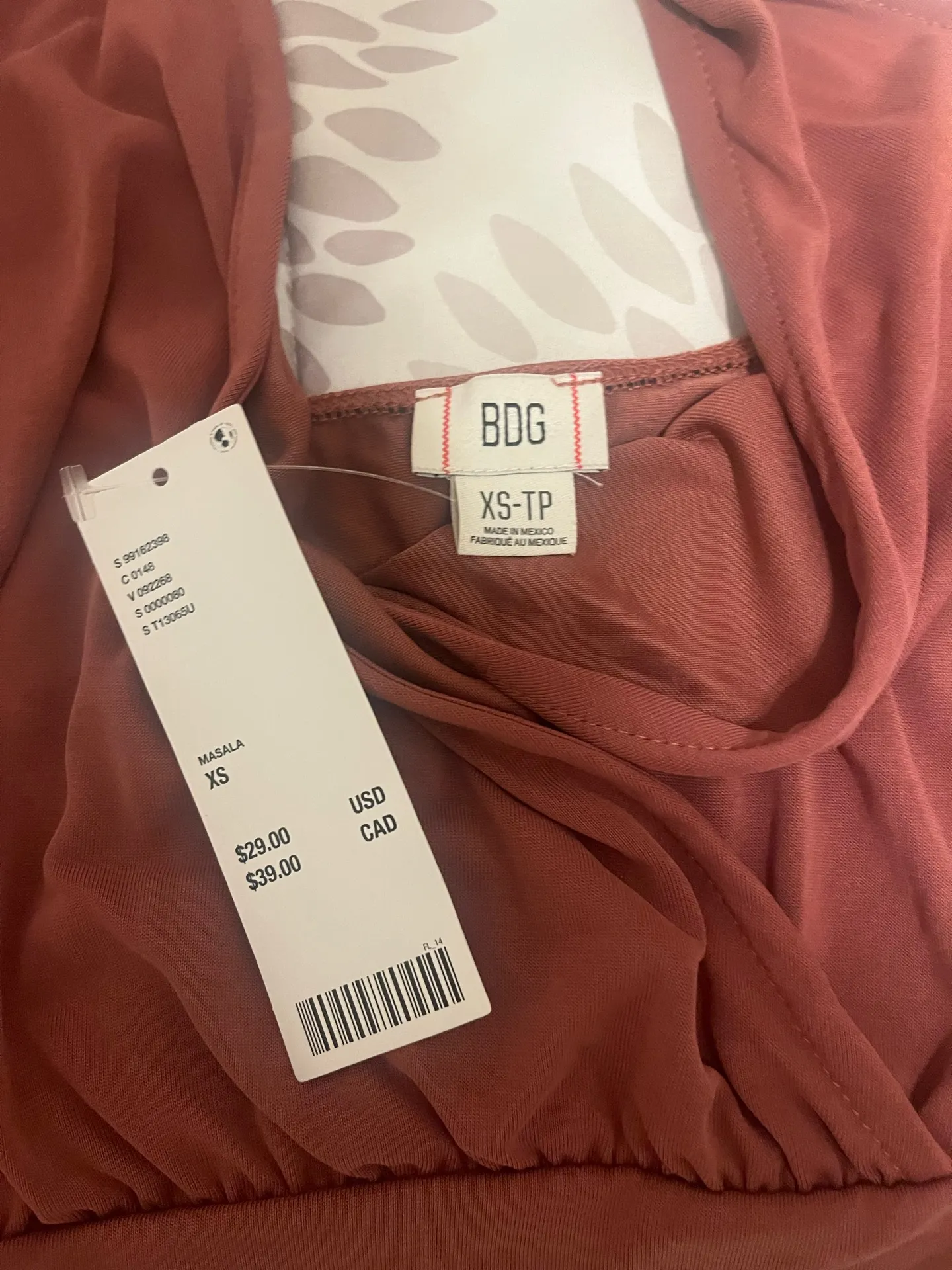 Urban Outfitters Wrap Front Halter Top Rose - Image 4