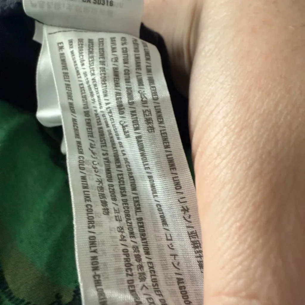 Abercrombie & Fitch Women’s Large Black Linen Belted Trousers LagenLook Capsule - Image 6