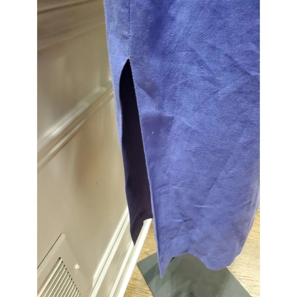 Due Per Due Women's Blue Linen Short Sleeve Shirt & Maxi Dress 2 Pc's Suit 14 - Image 7