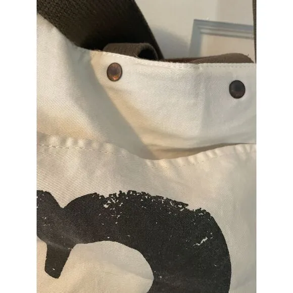 FEED WFP reversible Bag Canvas And Burlap With Shoulder‎ Strap NWT - Image 4