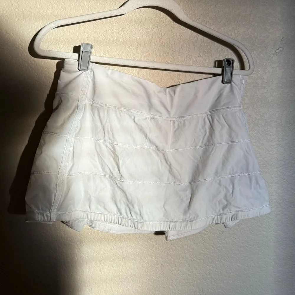 Lululemon  pace rival skirt size 8 in white‎ - Image 4