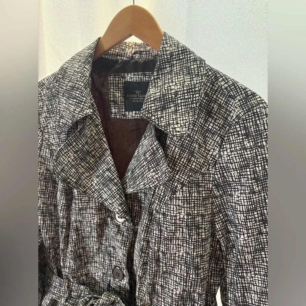 Faded Glory Birch Print Trench Rain Coat‎ 1X EUC - Image 2