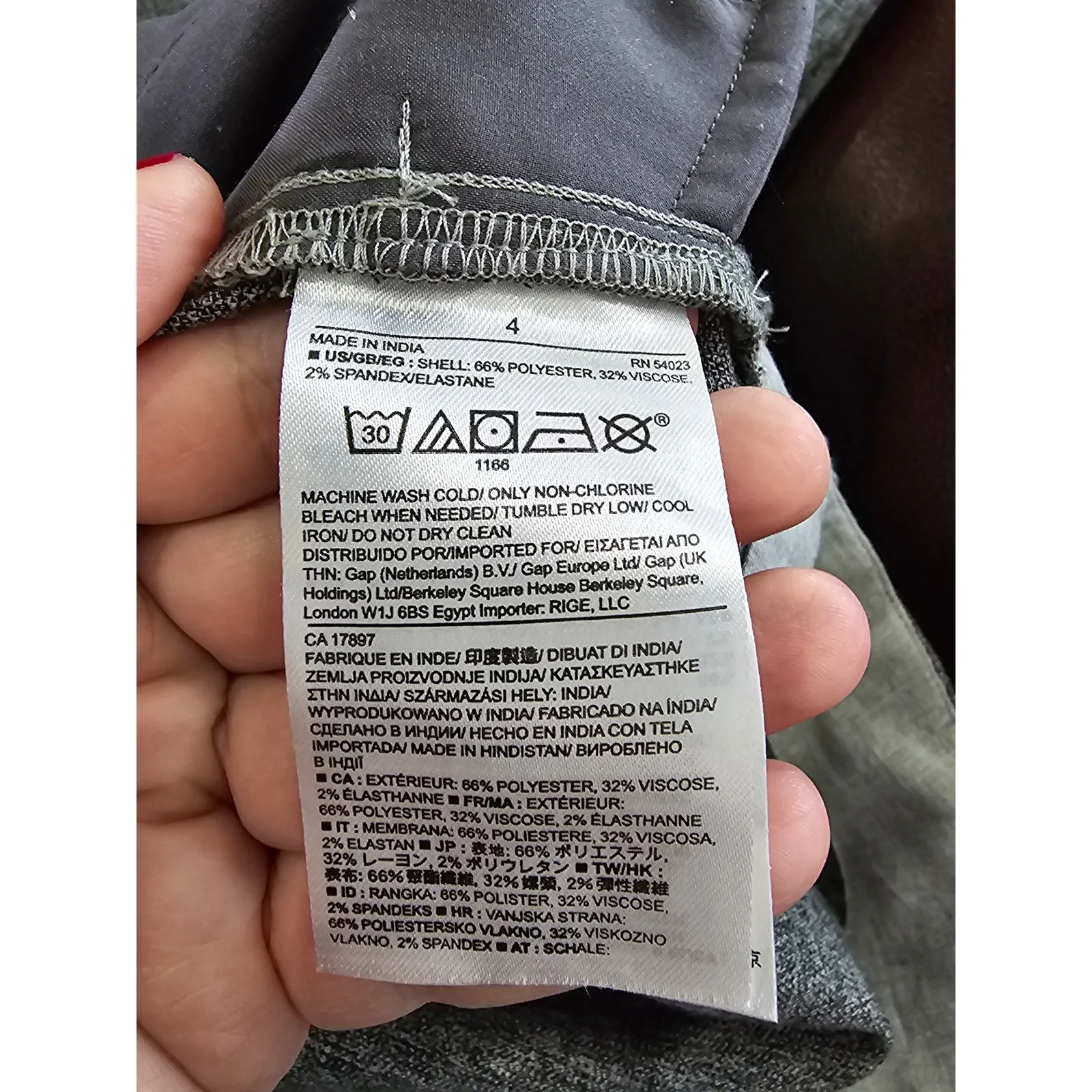 Banana Republic Women's Flannel Shirt Dress Gray S/S Size 4 - Image 6