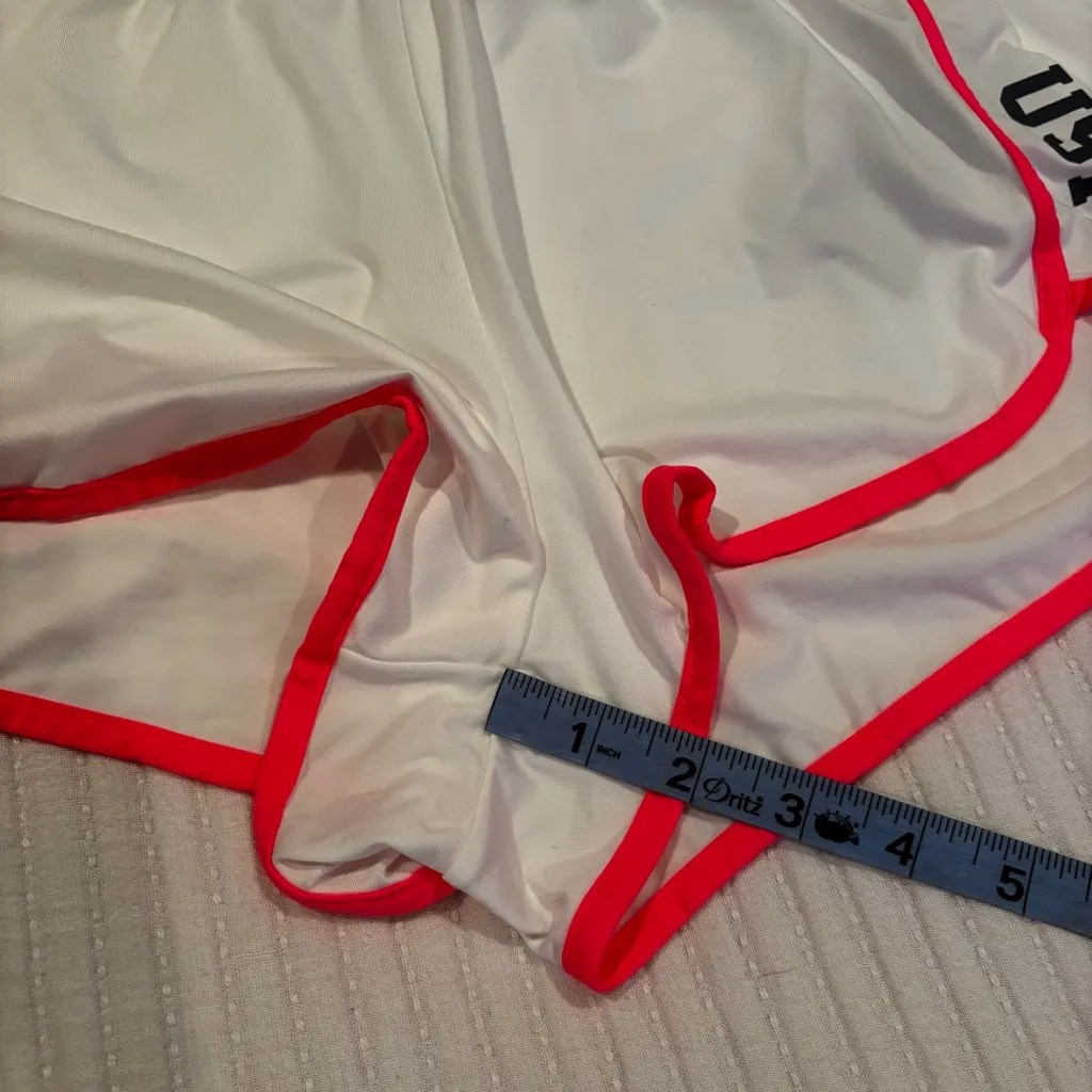 U.S. Polo Assn. NWT White Neon Hype Solid Running Short Women's Size Medium - Image 11