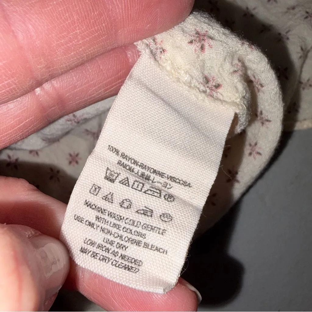 Free People Paisley Dandelion Peplum Peasant Top Blouse size Small - Image 9