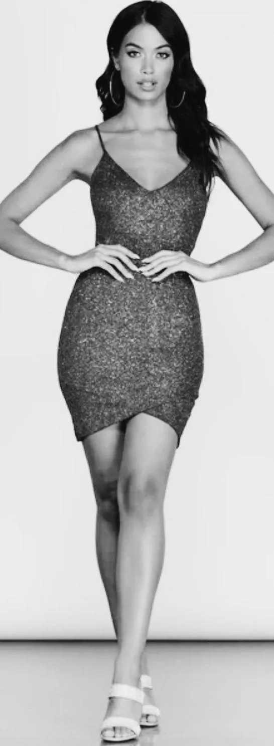 Windsor Silver Sparkly Dress - Image 2