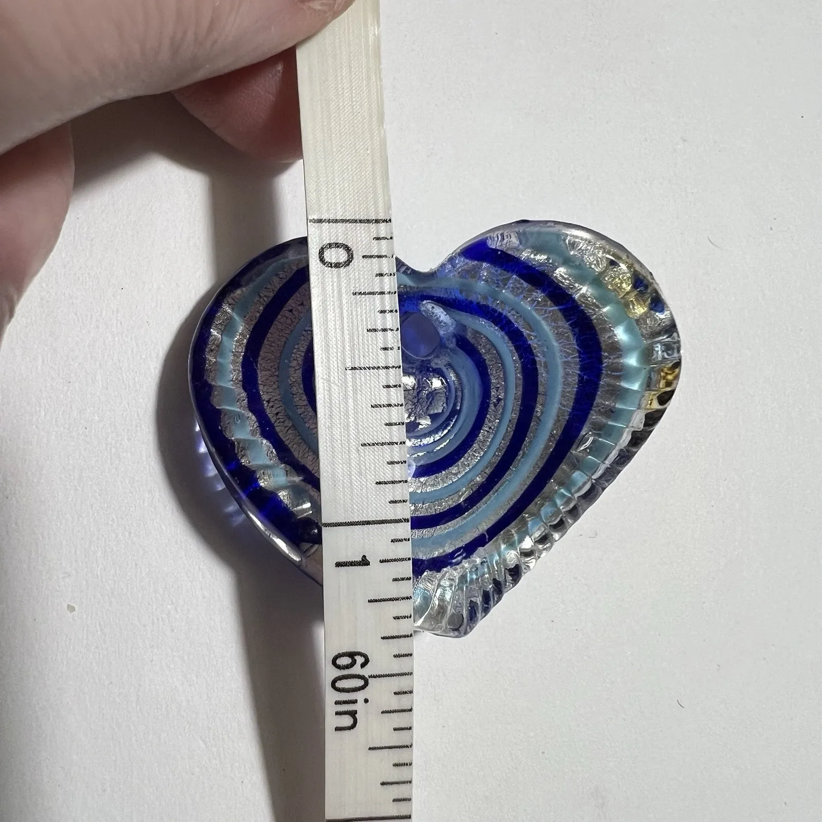 Blue Moon Beads Bead Bazaar Heart Necklace Pendant Murano Style Hand Blown Glass - Image 7