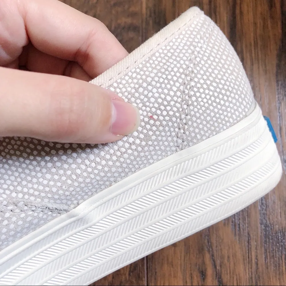 Keds • Triple Decker sneaker platform stacked sole Dalmatian dotted suede tan - Image 13