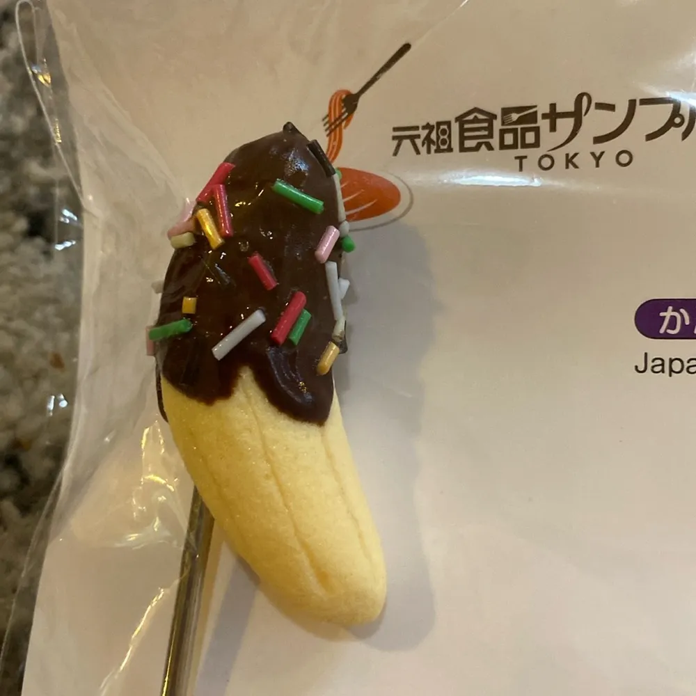 Iwasaki Kanzashi Japanese Hair Ornament 元祖 Replica Food Banana Desert - Image 2