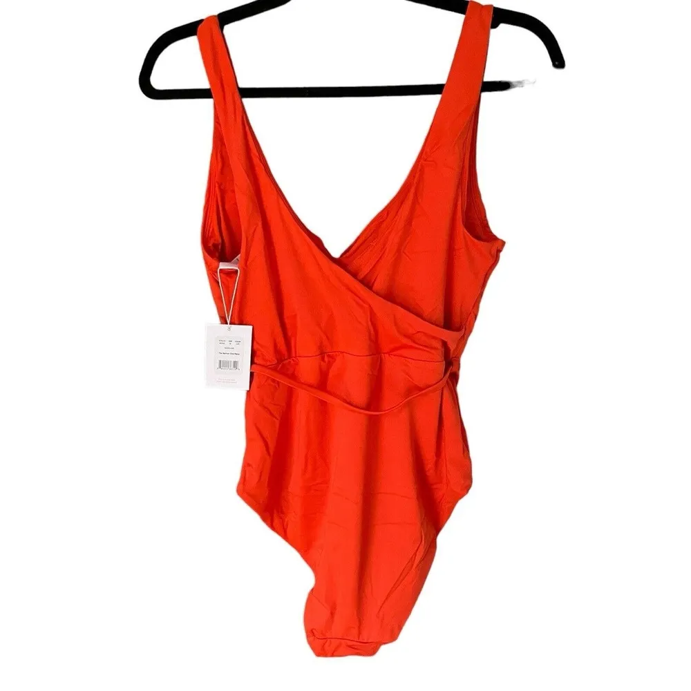 NWT Andie Swim The Belmar One Piece Siren Orange Tie Waist Swimsuit Sz Medium - Image 2
