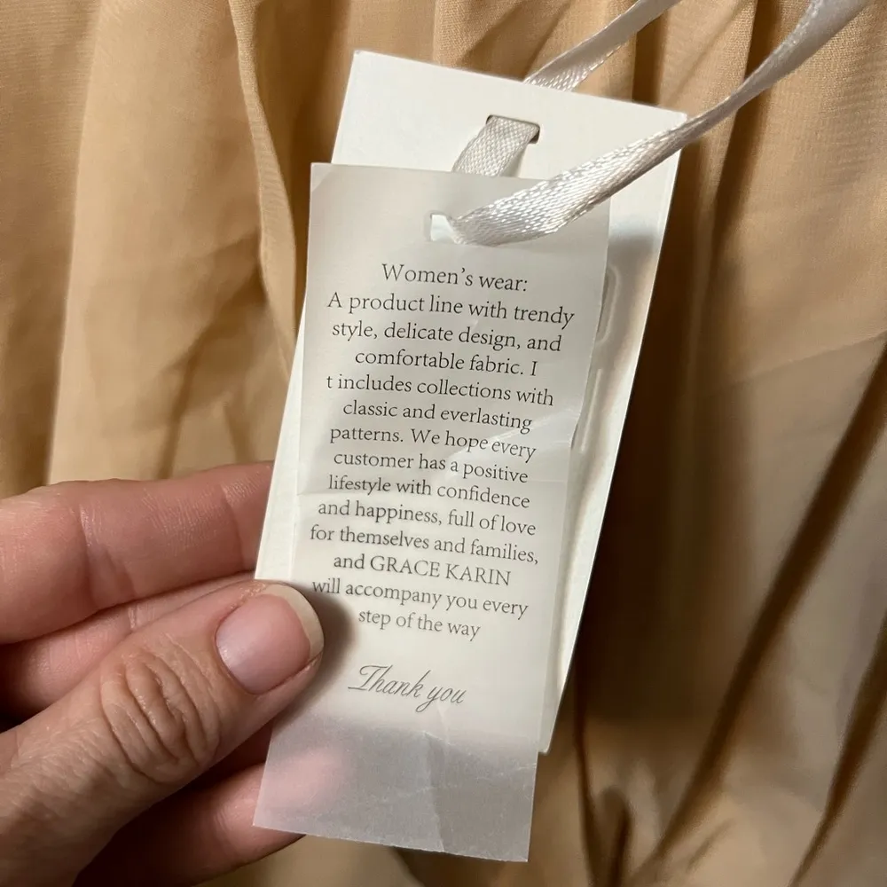 NWT! Grace Karin Pleated Balloon Long Sleeve Midi Dress 23-24” P2P - Image 5