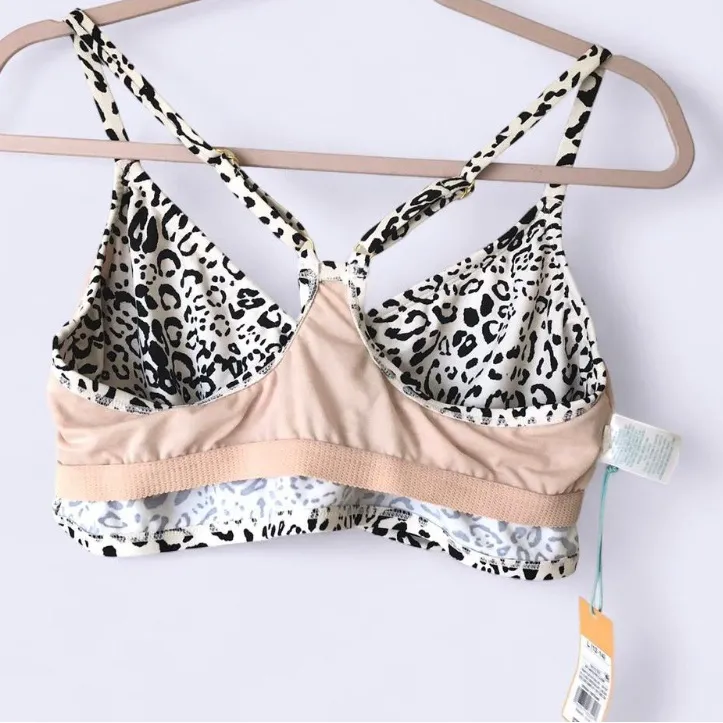 NWT Kona Sol Size L Womens Multicolor Lined Wireless Surplice Pull On Bikini Top - Image 6