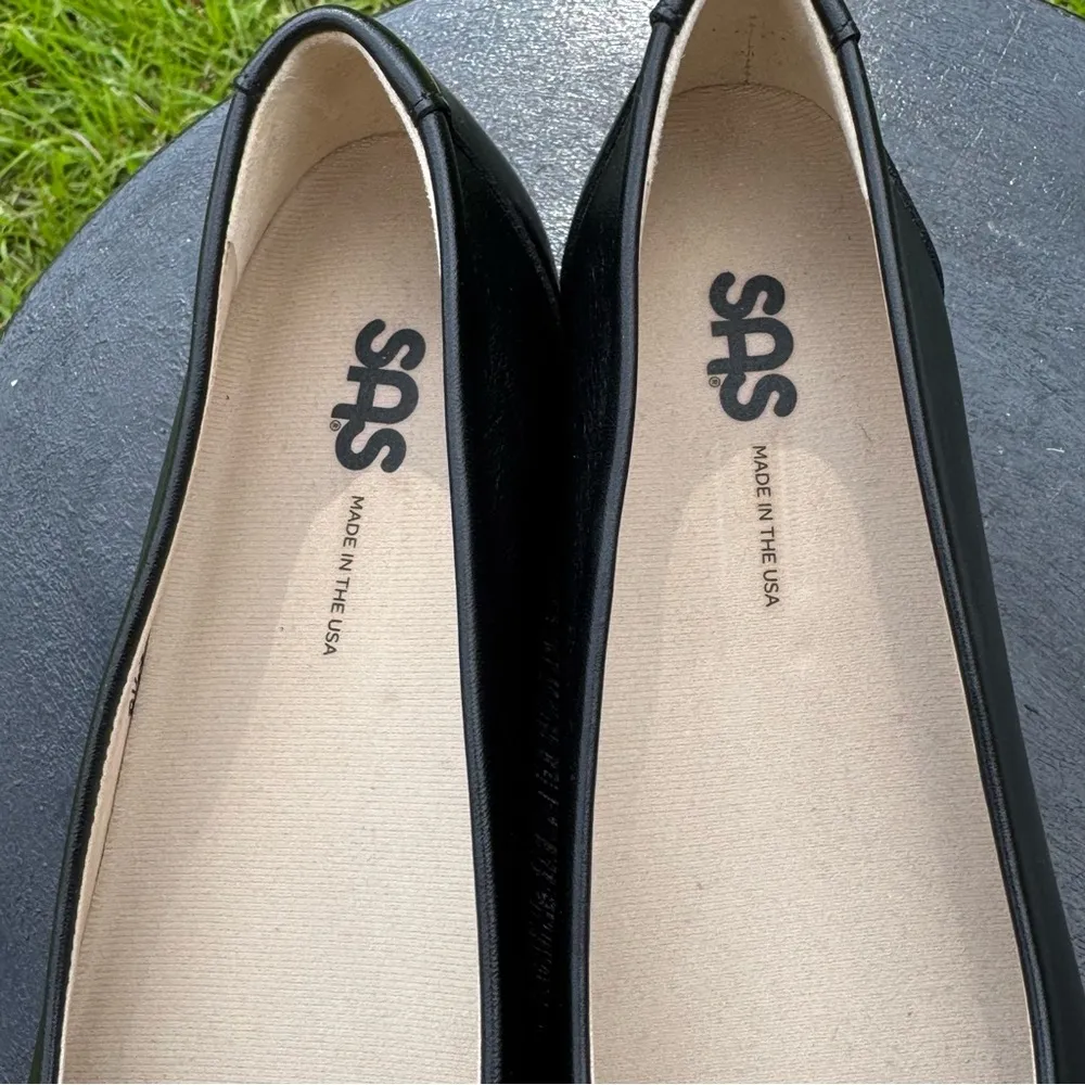 SAS Scenic Ballet Flats Black Size 8 1/2 Slim Walking Made In USA - Image 9