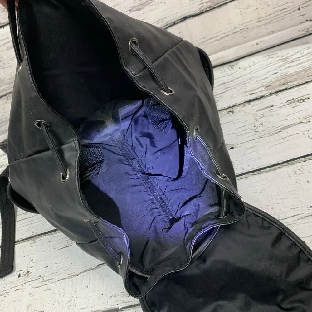 Eddie Bauer Black Faux‎ Leather Backpack Versatile Travel Daypack Diaper Bag - Image 9