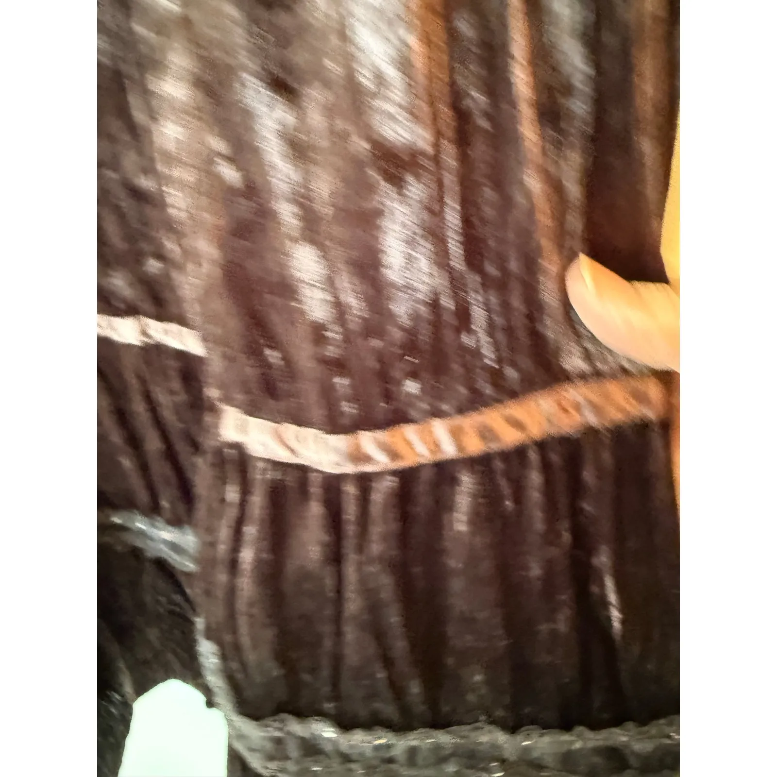Vintage Apollo Tiered Skirt Medium Brown Crushed Velvet Boho Gothic Y2K Festival - Image 5