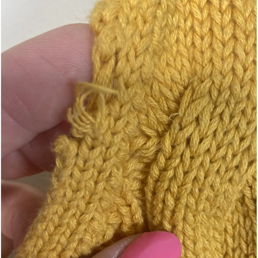 American Eagle Crochet Knit Babydoll Cami Top Sz L Gold Y2K Coquette Boho Hippie - Image 3