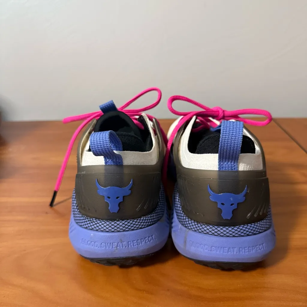 Under Armour Project Rock 5 "Girl Dad" Hoovr Training‎ Shoes Pink Purple W9 - Image 4