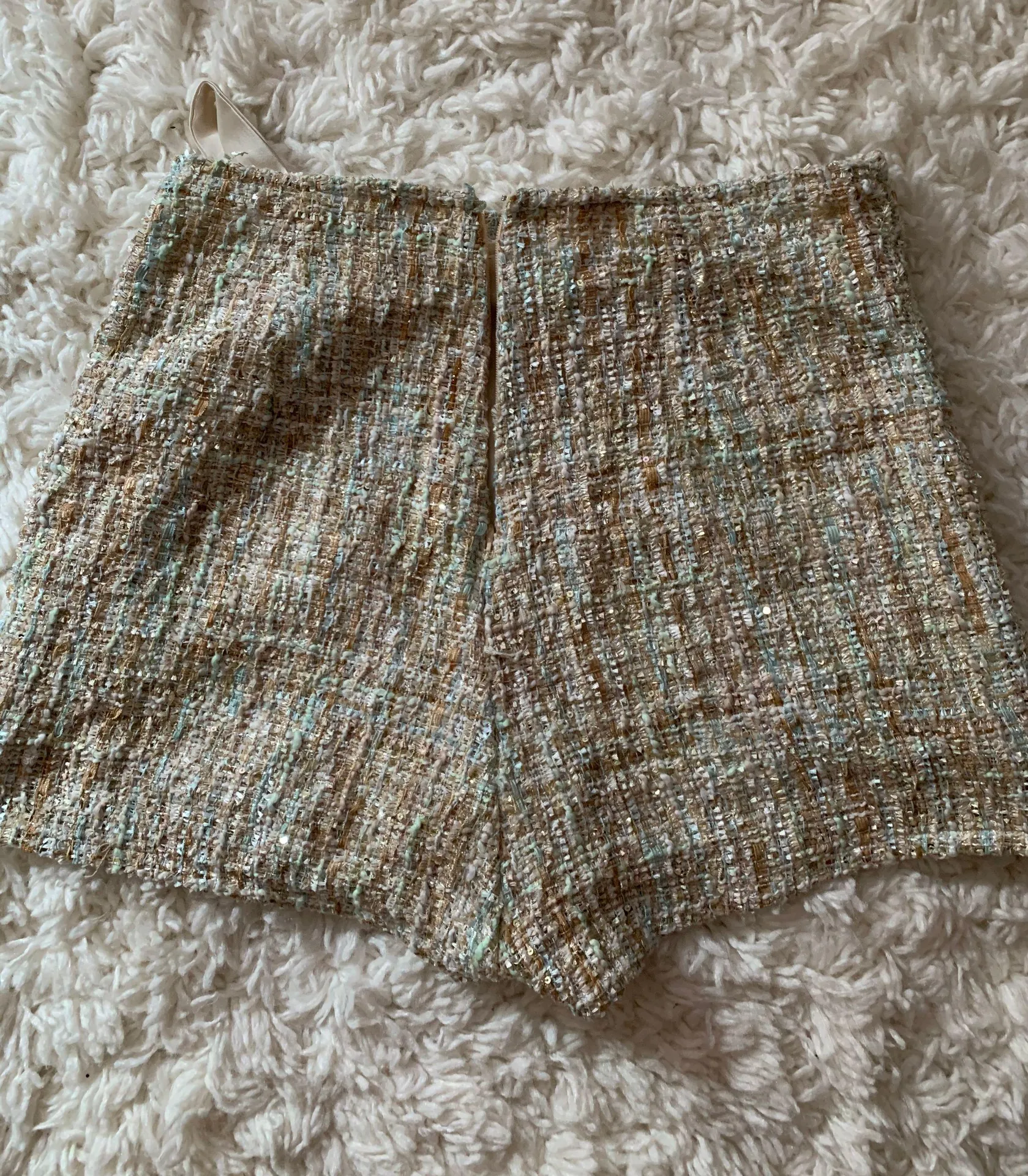 Blue Blush Sparkly Tweed Skirt  - Image 3