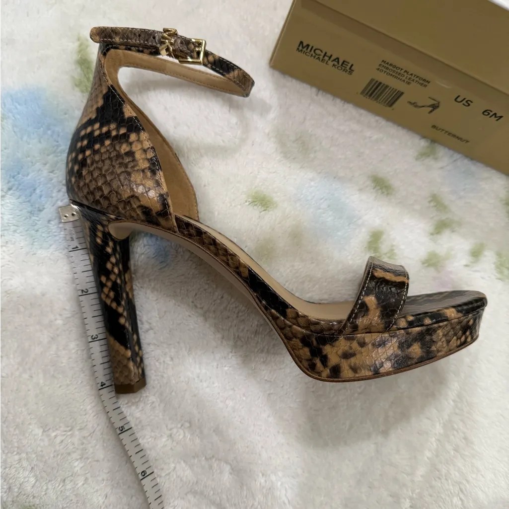 Michael Kors  Brown Patterned Heels - Image 3