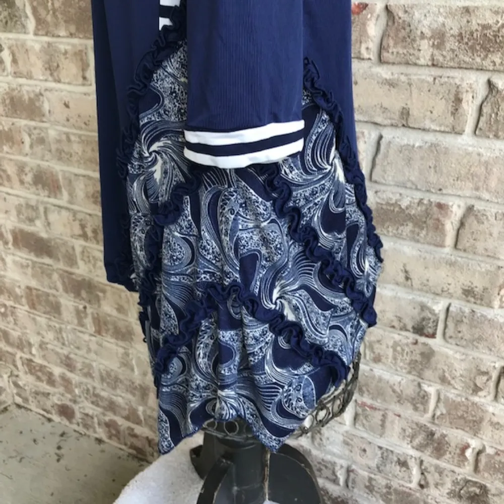 Aster by Firmiana Blue Tunic top Dress Festive - Image 4