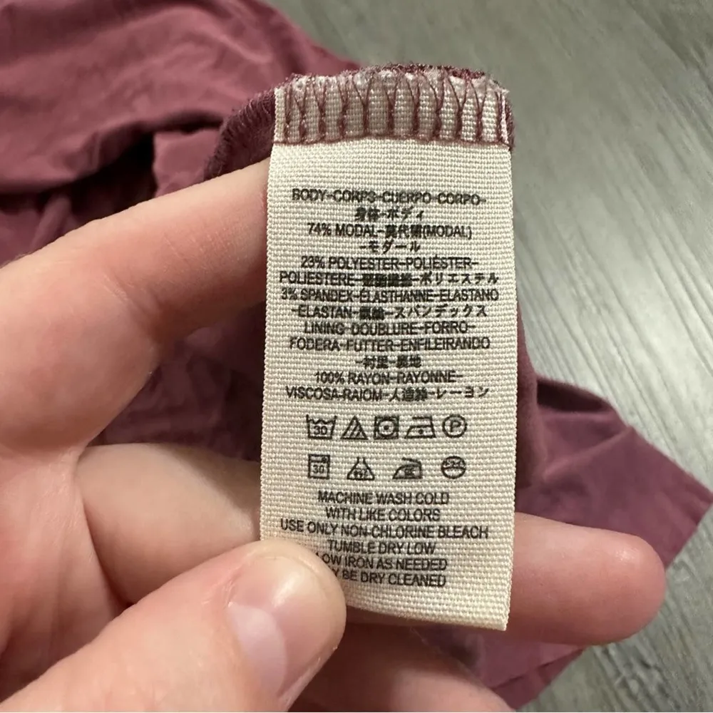 Free People Cupro Criss Cross Maeve Dusty Pink Short Sleeve Faux Wrap Mini Dress - Image 7