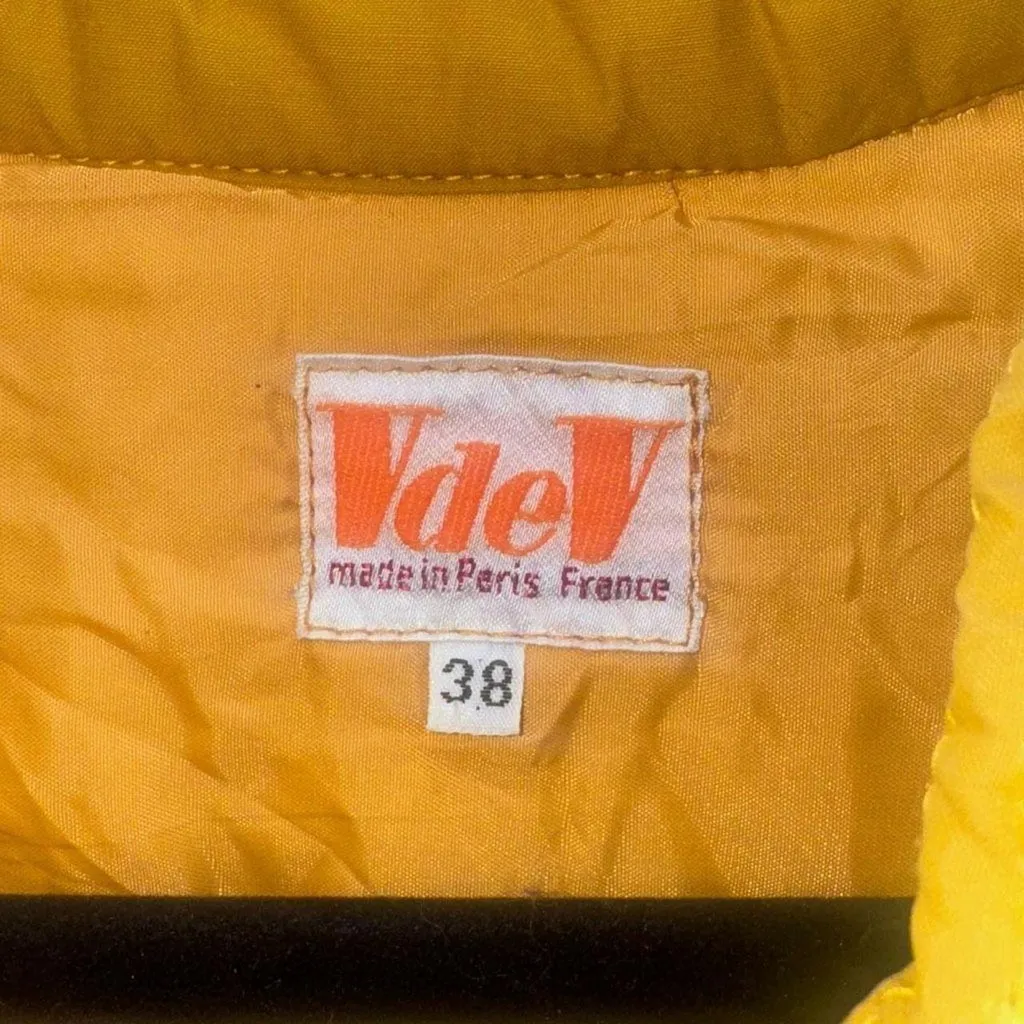 Fantastic VINTAGE VDEV snowsuit from France Small Yellow - Image 5