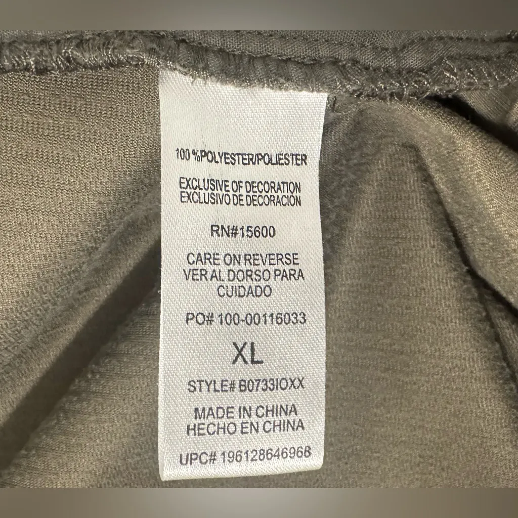 Democracy Corduroy Shirt Jacket Shacket Olive Green Soft Button Front Size XL - Image 12