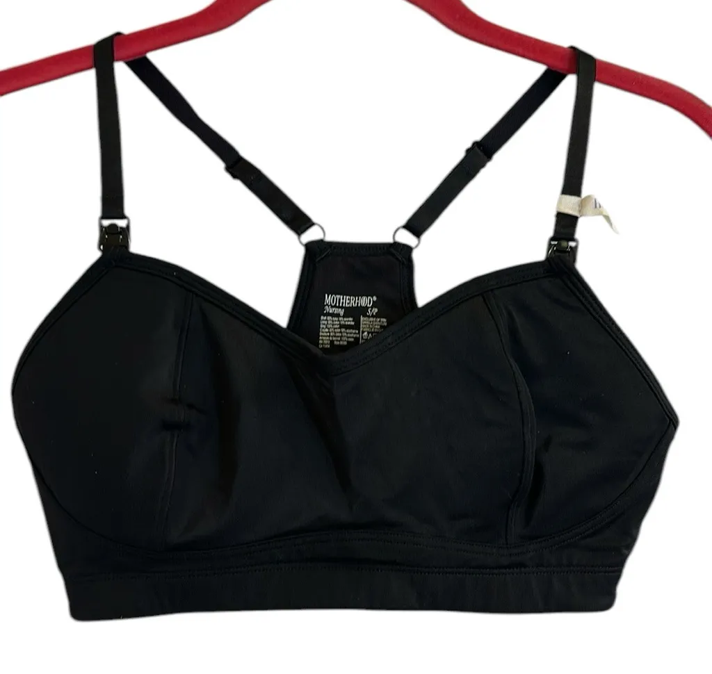 Motherhood Maternity Hannah Nursing Bra Black NEW Small - Image 1