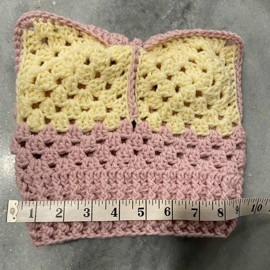 Handmade Crochet Cat Animal Ear Beanie Hat Cozy Ribbed Brim Stretch Winter Hat - Image 4