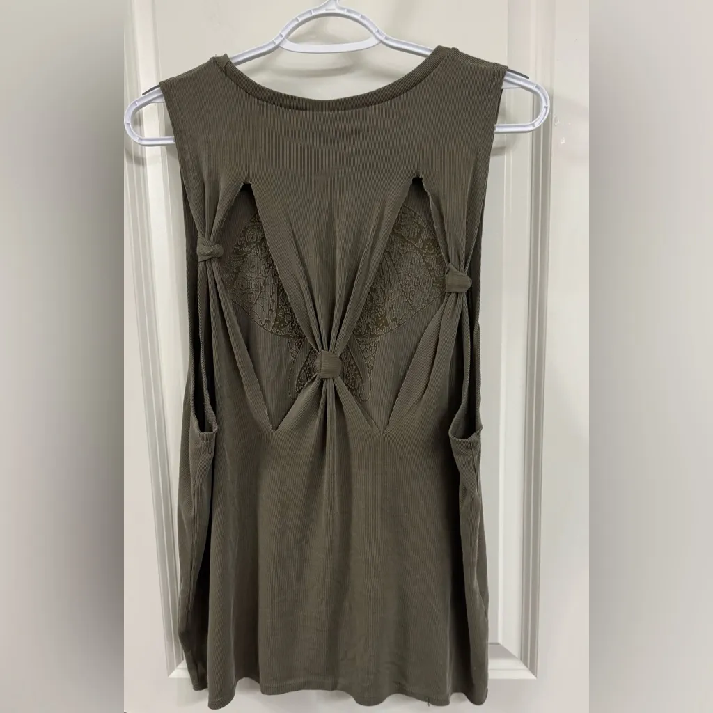 Evolution and Creation Khaki Elephant Graphic Muscle Tee - Image 4