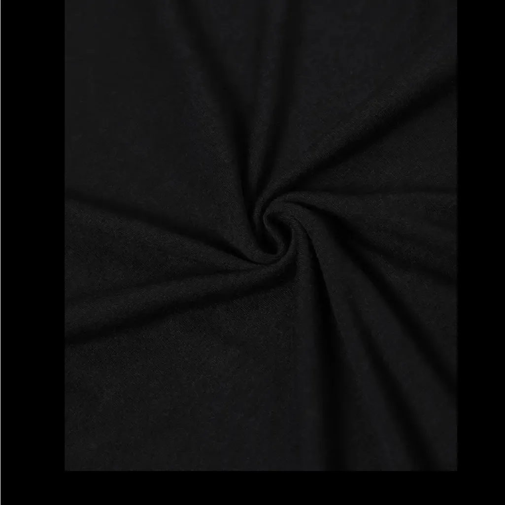 Just a Little Ray of Pitch Black Graphic Tee with Skeleton and Bats size M Size M - Image 5