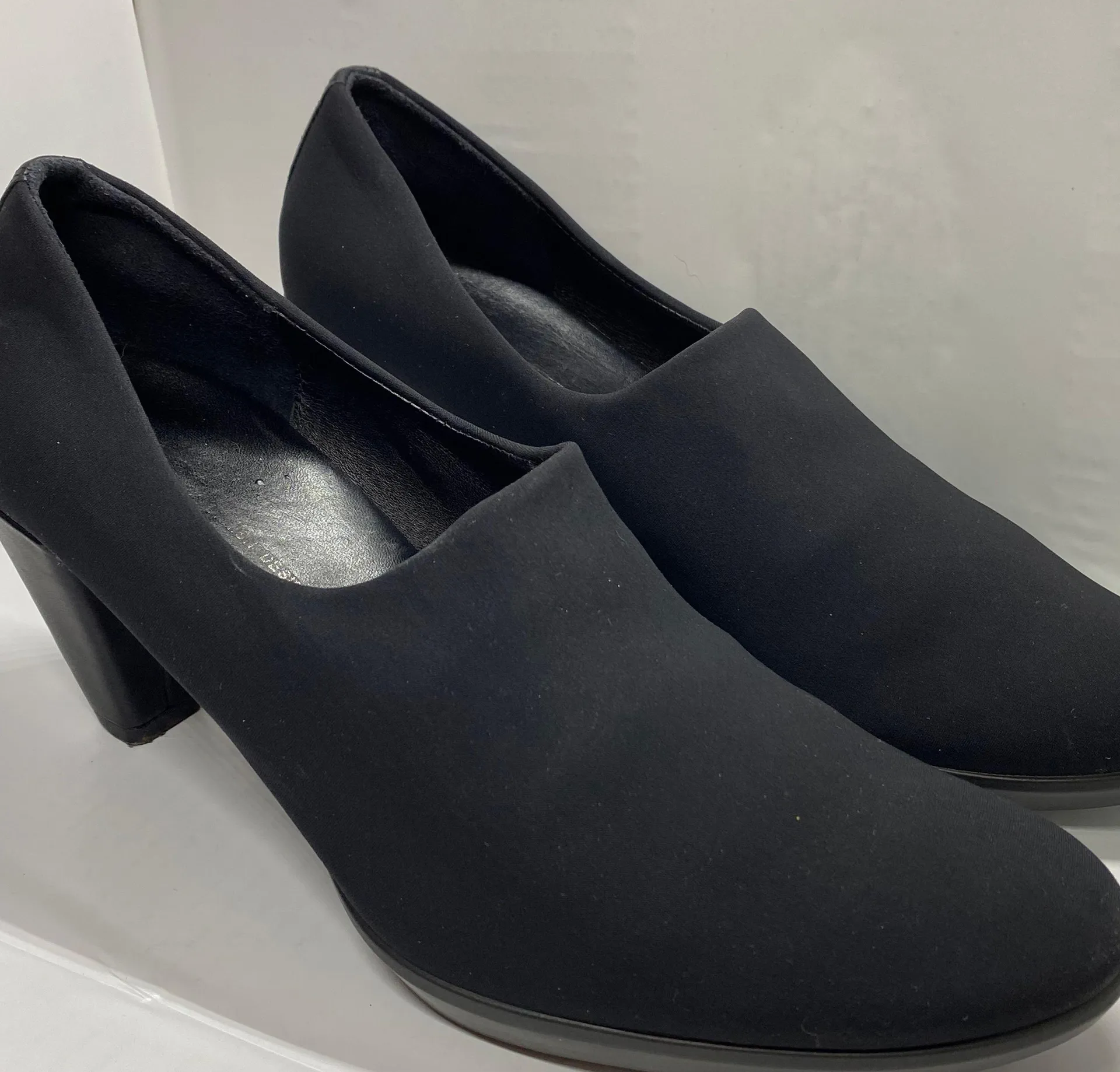 Ecco Black Shootie Plateau Heels Pumps Work 39 - Image 5