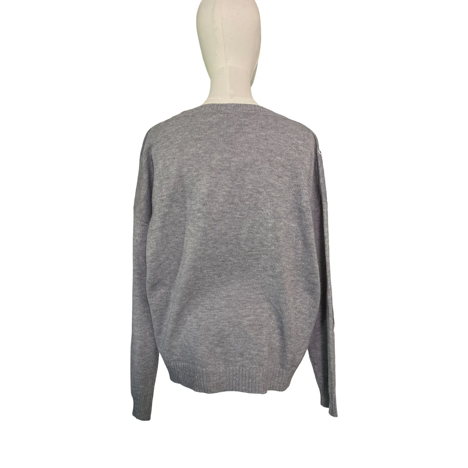 Sweet Romeo Grey Star Sweater Size L Heather Knit Pullover Nordstrom NWT - Image 3
