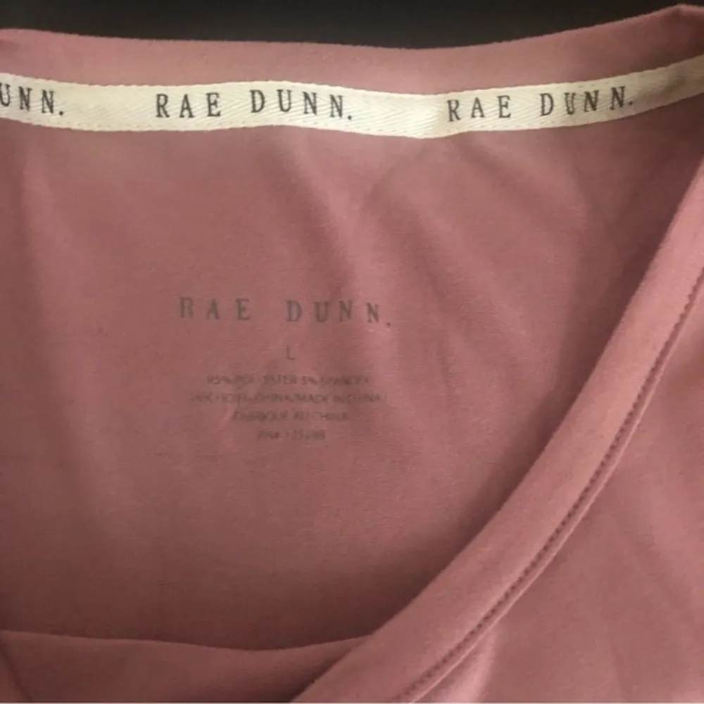 RAE DUNN SWEET DREAMS PINK LONG SLEEVE SLEEP SHIRT L - Image 2