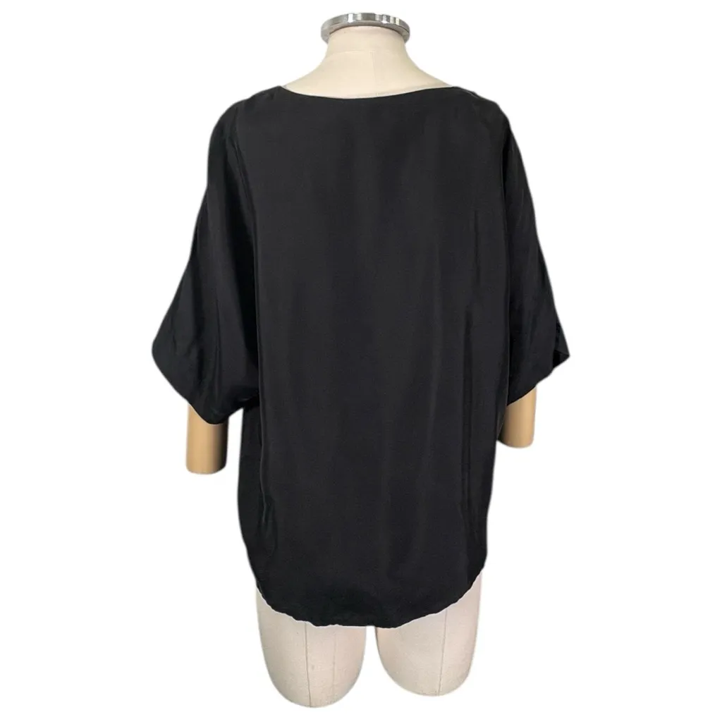 Tibi Satin Short Sleeve Oversized Top Size Medium - Image 4