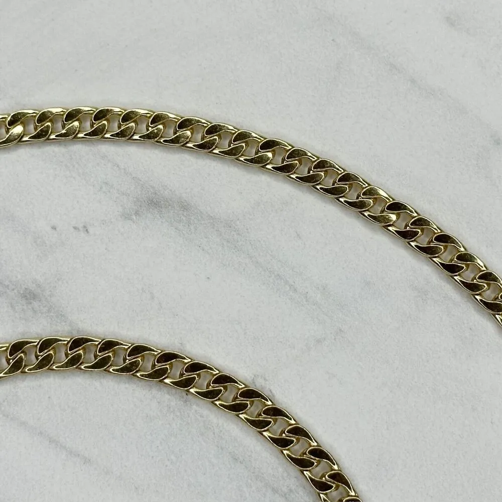 Gold Tone Skinny Flat Chain Link Purse Handbag Replacement Strap 46" ✨ - Image 4