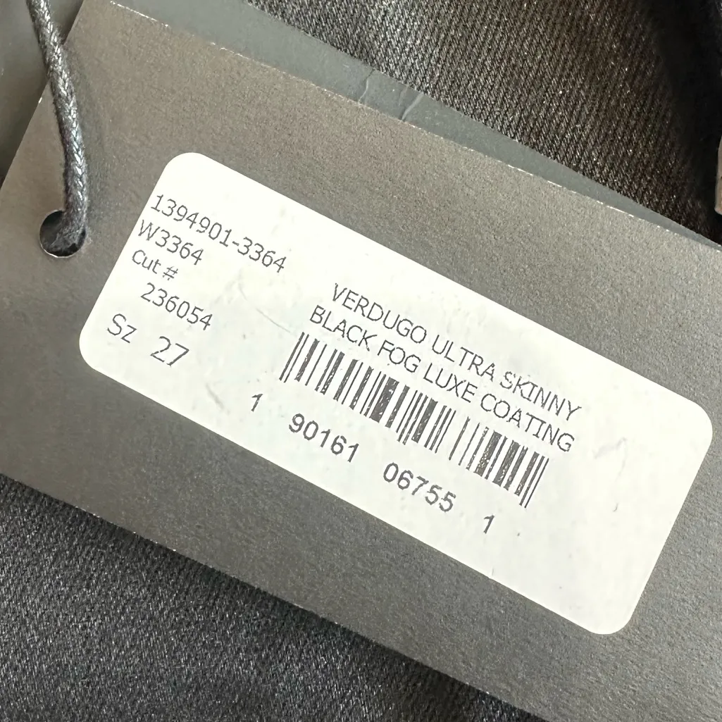 Paige Verdugo Ultra-Skinny Jeans - Black Fog Luxe Coating, Size 27, NWT - Image 5